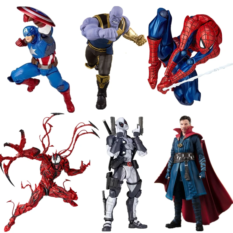 

Marvel Superhero Character Venom Extraordinary Spider-Man Thanos Doll Model Toy 18cm Movable Joint Assembly Toy