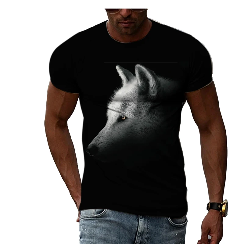 Hip Hop Harajuku Design Animal wolf Men T-shirt Top Summer Fashion Casual Street Style 3D Printing O-neck Short Sleeve Tees
Hip Hop Harajuku Design Animal wolf Men T-shirt Top Summer Fashion Casual Street Style 3D Printing O-neck Short Sleeve Tees