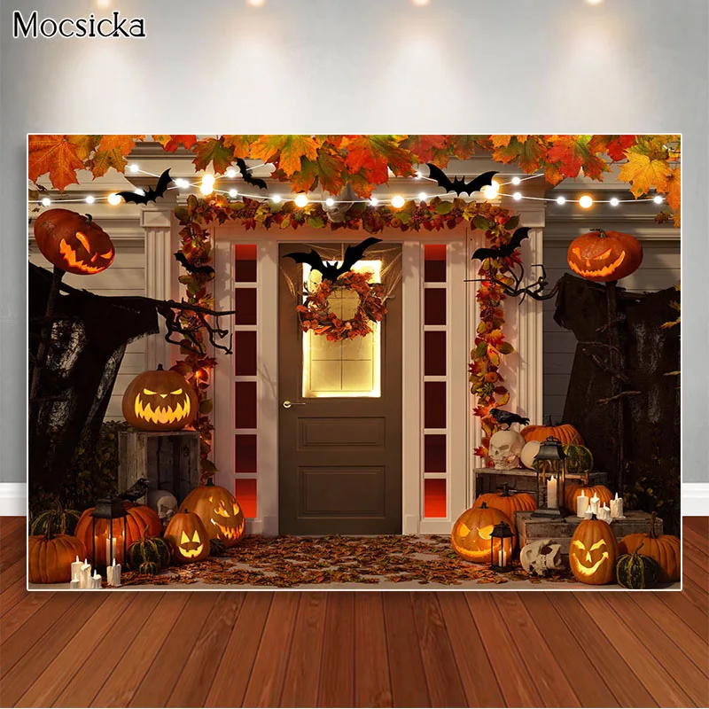 Halloween Backdrop Horror Dummy Bat Pumpkin Lantern Photoshoot Maple Leaf Photo Props Children Birthday Photography Background
Halloween Backdrop Horror Dummy Bat Pumpkin Lantern Photoshoot Maple Leaf Photo Props Children Birthday Photography Background