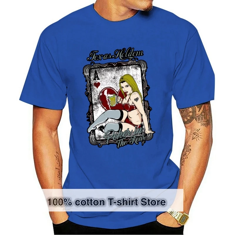 Men Summer Style T Shirt Pinup Girl Poker Texas Holdem Biker Hot Rod Sexy Las Vegas Tattoo Usa Printed Tee Shirt 010507 
Men Summer Style T Shirt Pinup Girl Poker Texas Holdem Biker Hot Rod Sexy Las Vegas Tattoo Usa Printed Tee Shirt 010507