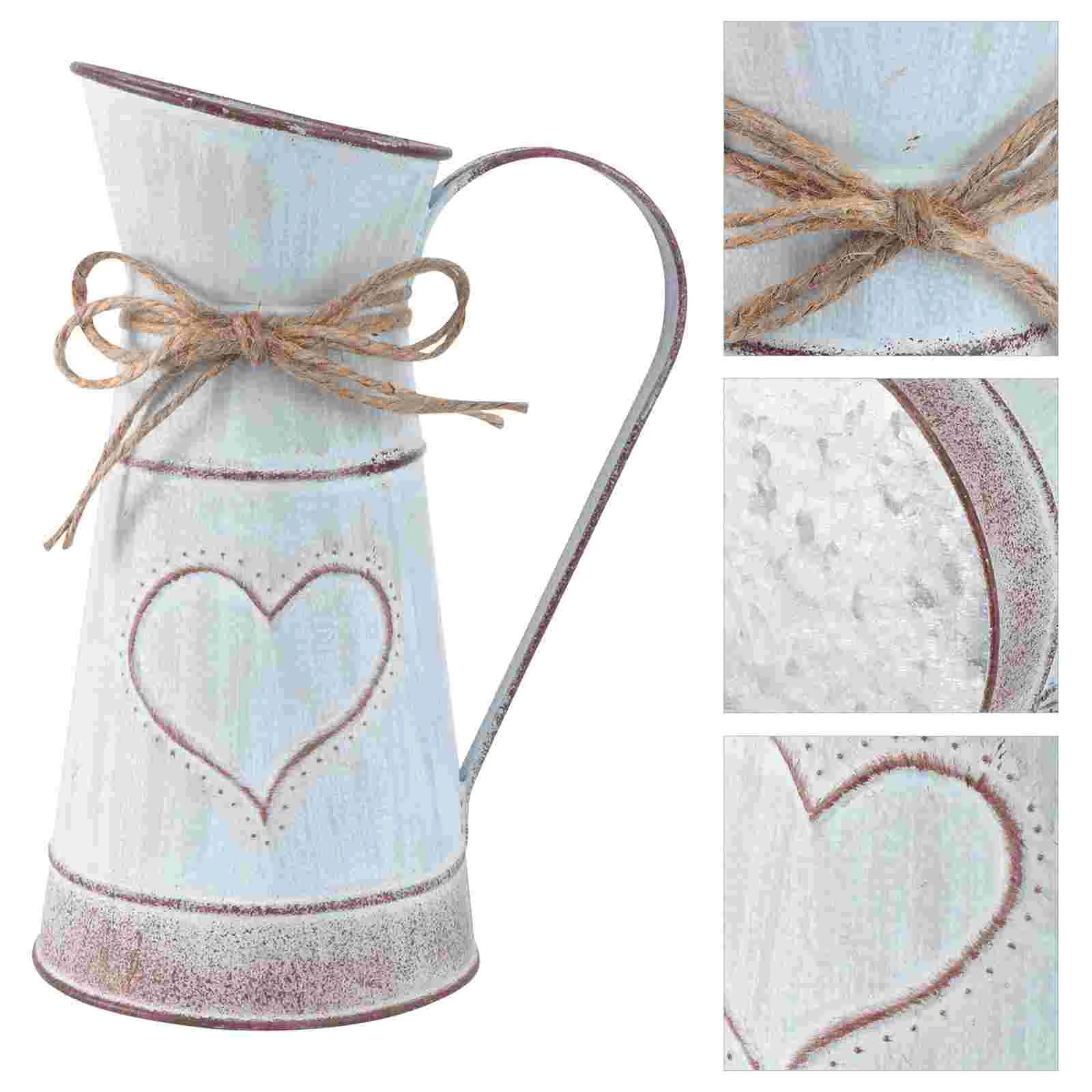 Vase Metalcan Flower Pitcher Vases Rustic Shabby Jug Decorative Decor Farmhouse Tin Iron Bucketsvintage Pot Handle French Chic
Vase Metalcan Flower Pitcher Vases Rustic Shabby Jug Decorative Decor Farmhouse Tin Iron Bucketsvintage Pot Handle French Chic
