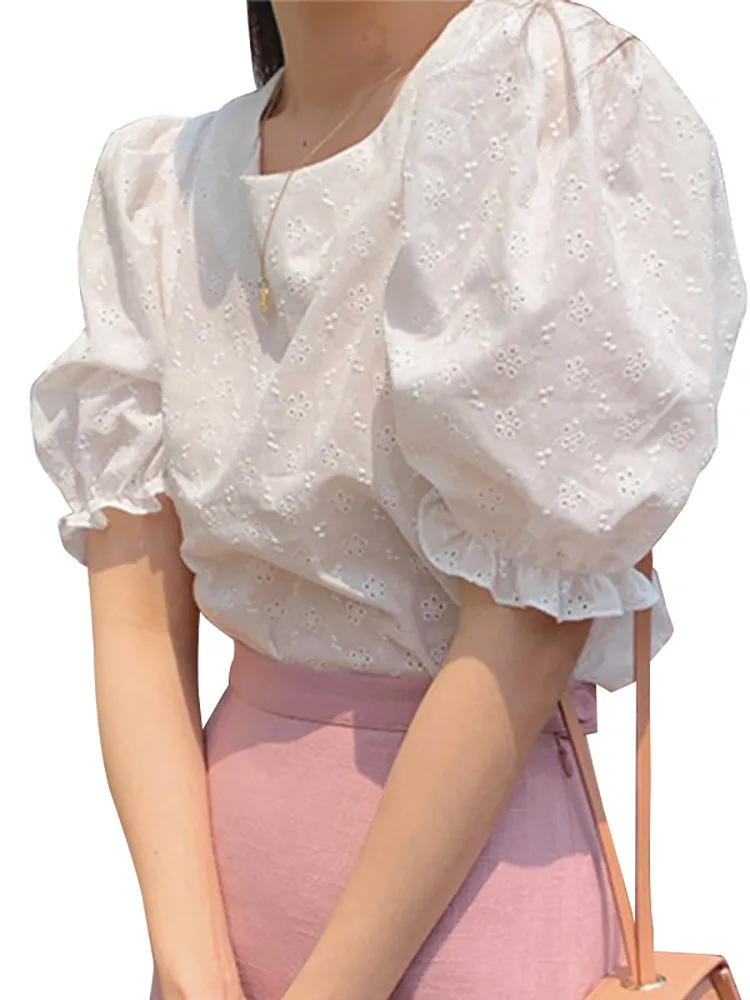 Модные женские блузки VONDA 2022 с коротким рукавом, плиссированные топы с круглым вырезом, Повседневная мешковатая рубашка, уличная блузка, жен... 
Модные женские блузки VONDA 2022 с коротким рукавом, плиссированные топы с круглым вырезом, Повседневная мешковатая рубашка, уличная блузка, жен...