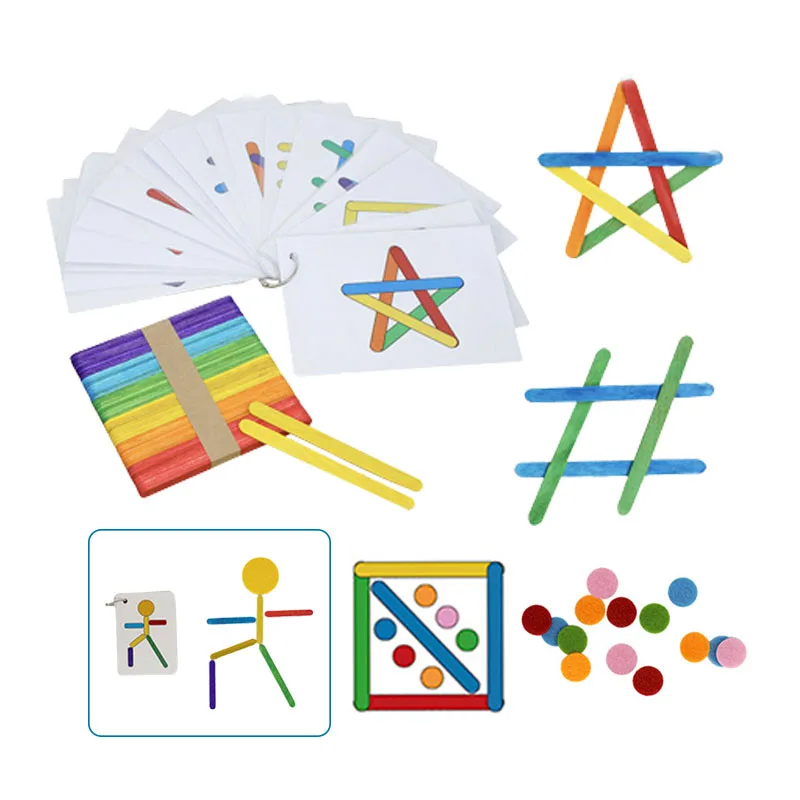 Creative Wooden Stick DIY Modeling Puzzle Space Color Cognition Math Learning Observation Fine Motor Training Toys for Children
Creative Wooden Stick DIY Modeling Puzzle Space Color Cognition Math Learning Observation Fine Motor Training Toys for Children