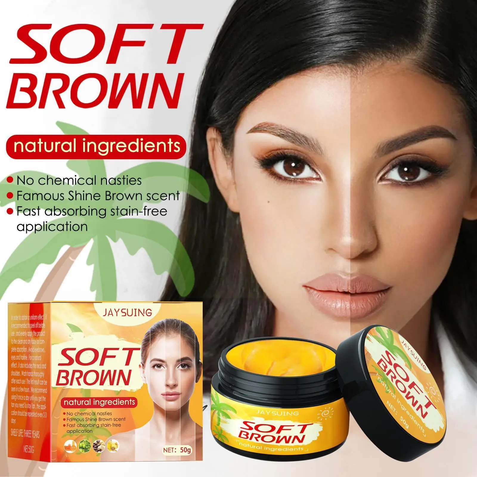 Tanning Cream Summer Skin Solarium Makeup Tan Repair Gel Summer Beach Portable Bronzer Tanning Cream For Women And Men 50g I9M5
Tanning Cream Summer Skin Solarium Makeup Tan Repair Gel Summer Beach Portable Bronzer Tanning Cream For Women And Men 50g I9M5