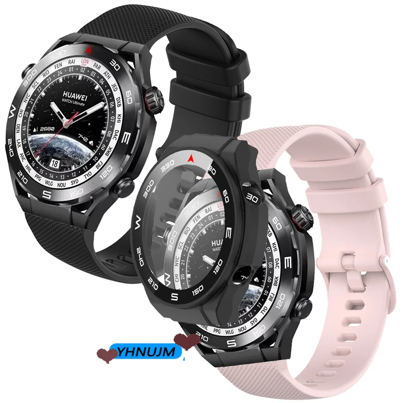 Silicone Strap For Huawei WATCH Ultimate Smart Watch Band Protector Shell With Frame bezel Bracelet accessories PC Case Glass
Silicone Strap For Huawei WATCH Ultimate Smart Watch Band Protector Shell With Frame bezel Bracelet accessories PC Case Glass