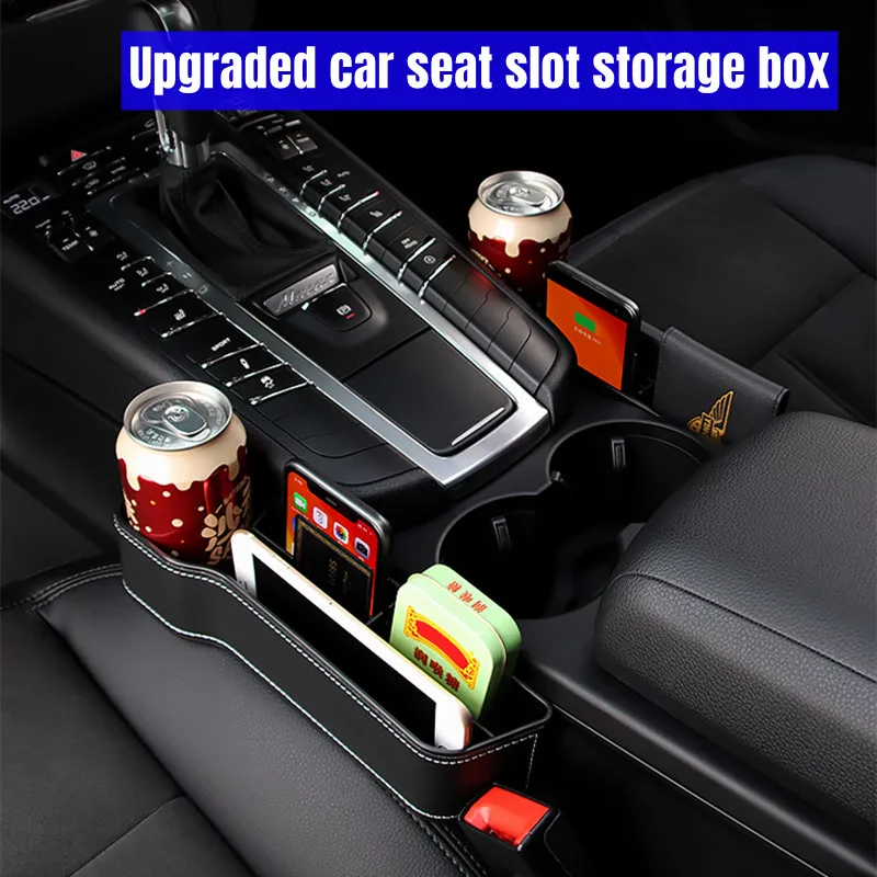 Leather car seat organizer Car gap storage box leak-proof storage cup holder For Wallet Phone Coins Keys Cards
Leather car seat organizer Car gap storage box leak-proof storage cup holder For Wallet Phone Coins Keys Cards