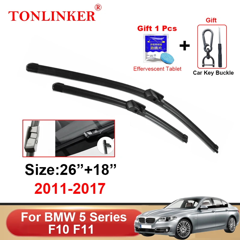 Щетки стеклоочистителя TONLINKER для Bmw 5-Series F10 F11 2011-2015 2016 2017, автомобильные аксессуары, щетки стеклоочистителя переднего стекла, резак
Щетки стеклоочистителя TONLINKER для Bmw 5-Series F10 F11 2011-2015 2016 2017, автомобильные аксессуары, щетки стеклоочистителя переднего стекла, резак