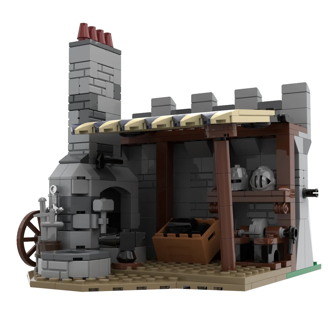 Authorized MOC-83224 336pcs/Set Medieval Modular Blacksmith Medieval Themed Design Blocks Moc Learning Set Toy 
Authorized MOC-83224 336pcs/Set Medieval Modular Blacksmith Medieval Themed Design Blocks Moc Learning Set Toy