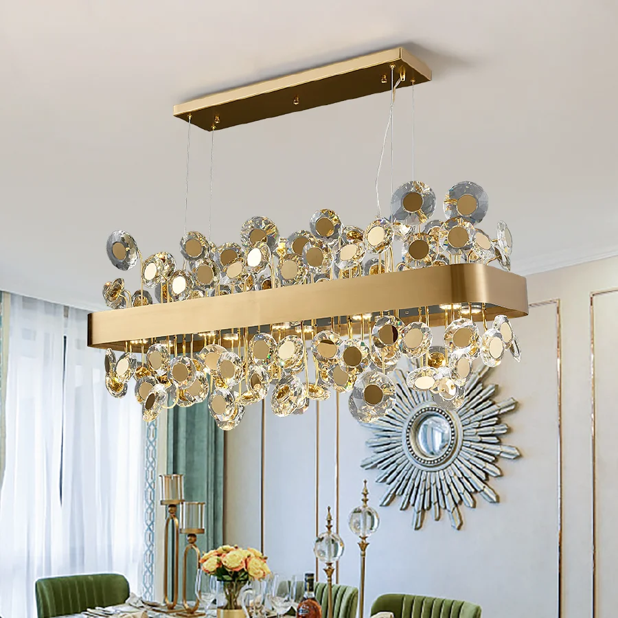 Crystal Rectangle Led Chandelier Lighting Gold Kitchen Island Pendant Lights Indoor Livng Room Hanging Lamp Bedroom Decor Lustre
Crystal Rectangle Led Chandelier Lighting Gold Kitchen Island Pendant Lights Indoor Livng Room Hanging Lamp Bedroom Decor Lustre