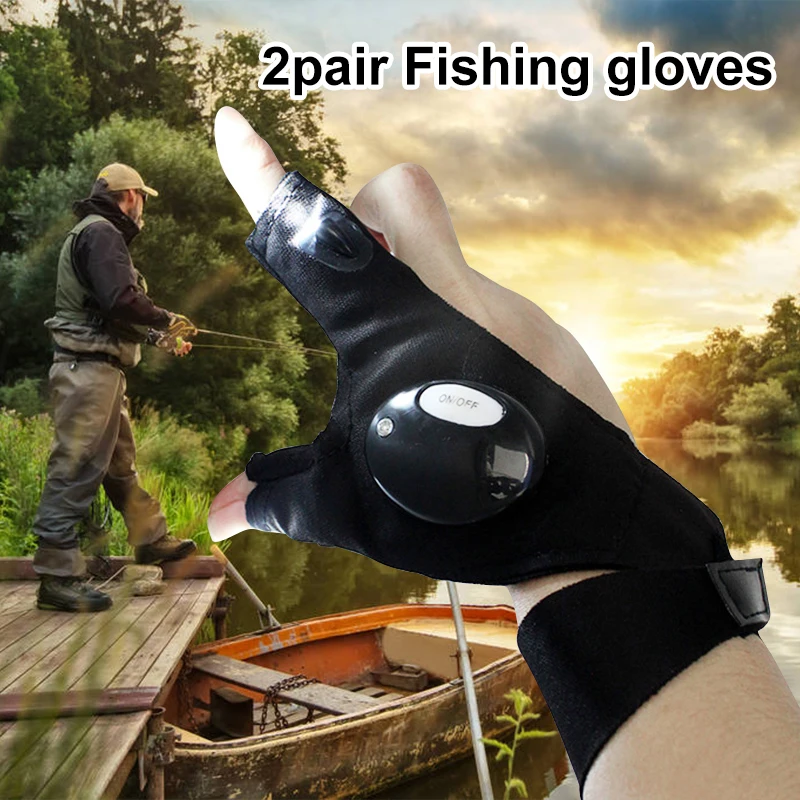 

2pair Fishing Gloves 3 Fingers Cut Lure Anti-Slip Leather Gloves Sports Fingerless Gloves High-Quality fishing accessories