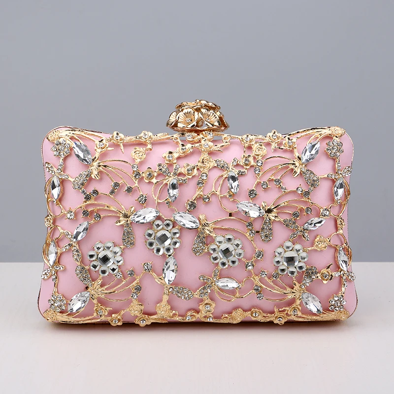 

Shinny Glitter Evening Bags, Rhinestone Hard-Surface Box Bags, Elegant Shoulder Bag for Female Wedding, Banquet, Luxury