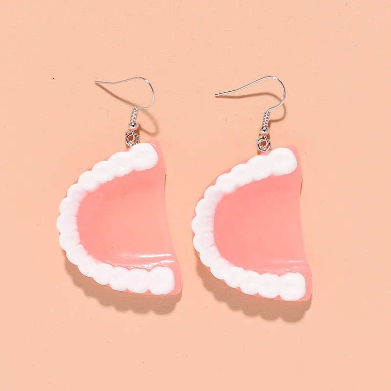 Novel Teeth Charms Earrings Fashion Pendant Jewelry Accessories Dangle Earrings for Women Girls Birthday Party Gifts
Novel Teeth Charms Earrings Fashion Pendant Jewelry Accessories Dangle Earrings for Women Girls Birthday Party Gifts