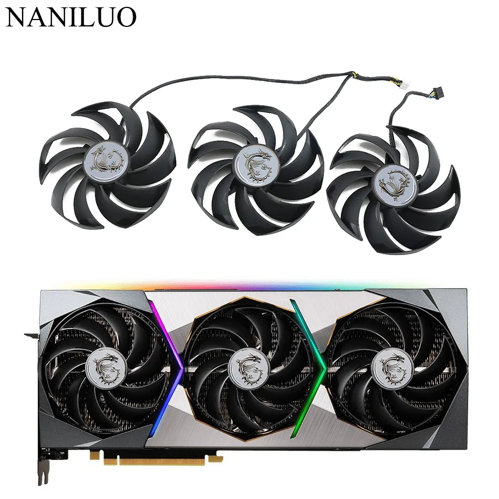 95MM PLD10010B12HH GPU Cooler Fan Replacement For MSI GeForce RTX 3070 3070Ti 3080 3080Ti 3090 Ti SUPRIM X Graphics Video Card
95MM PLD10010B12HH GPU Cooler Fan Replacement For MSI GeForce RTX 3070 3070Ti 3080 3080Ti 3090 Ti SUPRIM X Graphics Video Card