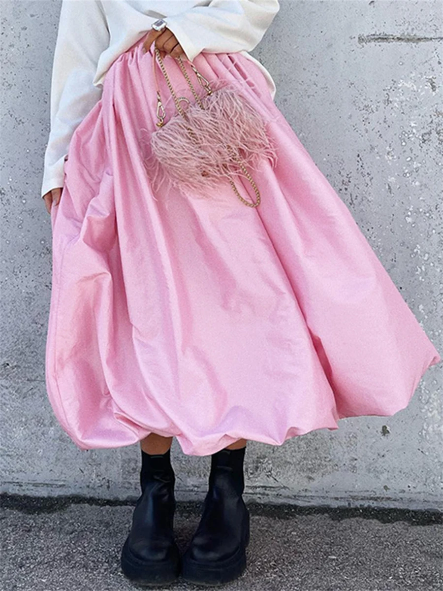 wsevypo Elegant Fashion Loose Bubble Skirt Fall Winter 2022 New Women High Waist Ball Gown Midi Skirts Solid Color Street Wear
wsevypo Elegant Fashion Loose Bubble Skirt Fall Winter 2022 New Women High Waist Ball Gown Midi Skirts Solid Color Street Wear