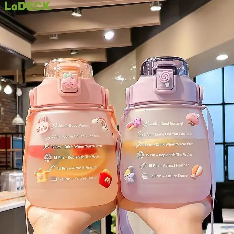 Cute Girls Water Bottle with Stickers Straw Big Belly Cup Sports Bottle for Water Jug Children Female Kettle Waterbottle travle
Cute Girls Water Bottle with Stickers Straw Big Belly Cup Sports Bottle for Water Jug Children Female Kettle Waterbottle travle