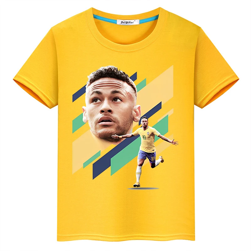 Neymar printed yellow children's clothing children's casual short-sleeved summer T-shirt boys and girls tops bottoming shirt
Neymar printed yellow children's clothing children's casual short-sleeved summer T-shirt boys and girls tops bottoming shirt