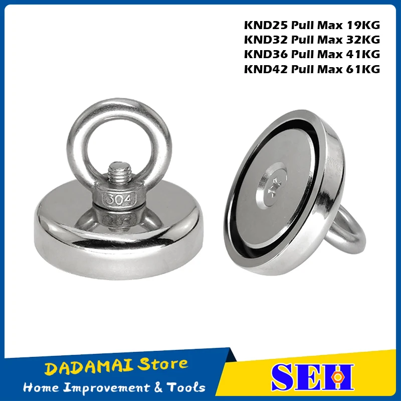 Super Strong Neodymium Fishing Magnets Heavy Duty Rare Earth Magnet with Countersunk Hole Eyebolt For Salvage Magnetic Fishing
Super Strong Neodymium Fishing Magnets Heavy Duty Rare Earth Magnet with Countersunk Hole Eyebolt For Salvage Magnetic Fishing