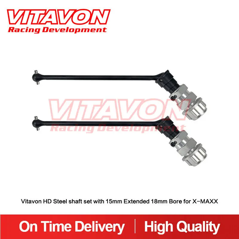 

VIAVON CNC HD Steel Shaft Set 24mm Hex With 15mm Extended 18mm Bore For X-MAXX