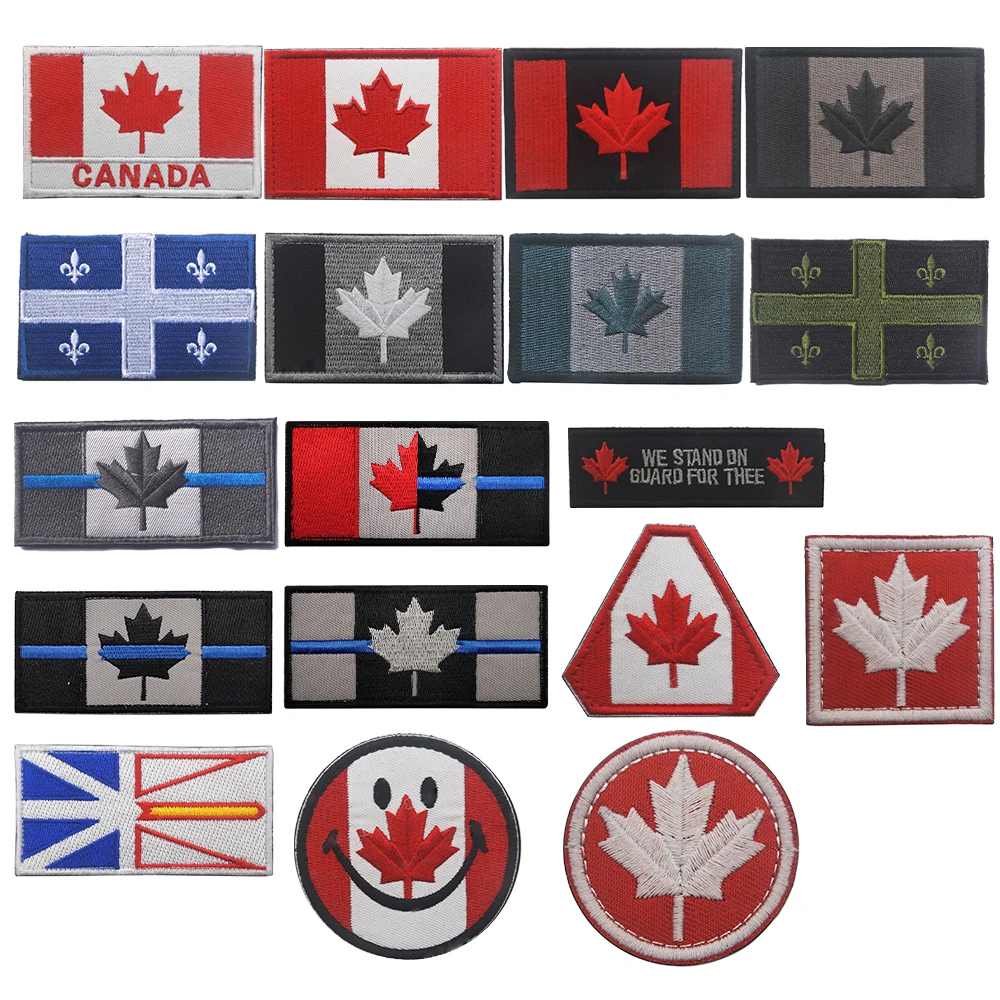 Canada Flag Embroidered Patches Maple Leaf Canadian Flags Military Patches Tactical Emblem Hook & Loop 3D Backpacks Badges
Canada Flag Embroidered Patches Maple Leaf Canadian Flags Military Patches Tactical Emblem Hook & Loop 3D Backpacks Badges