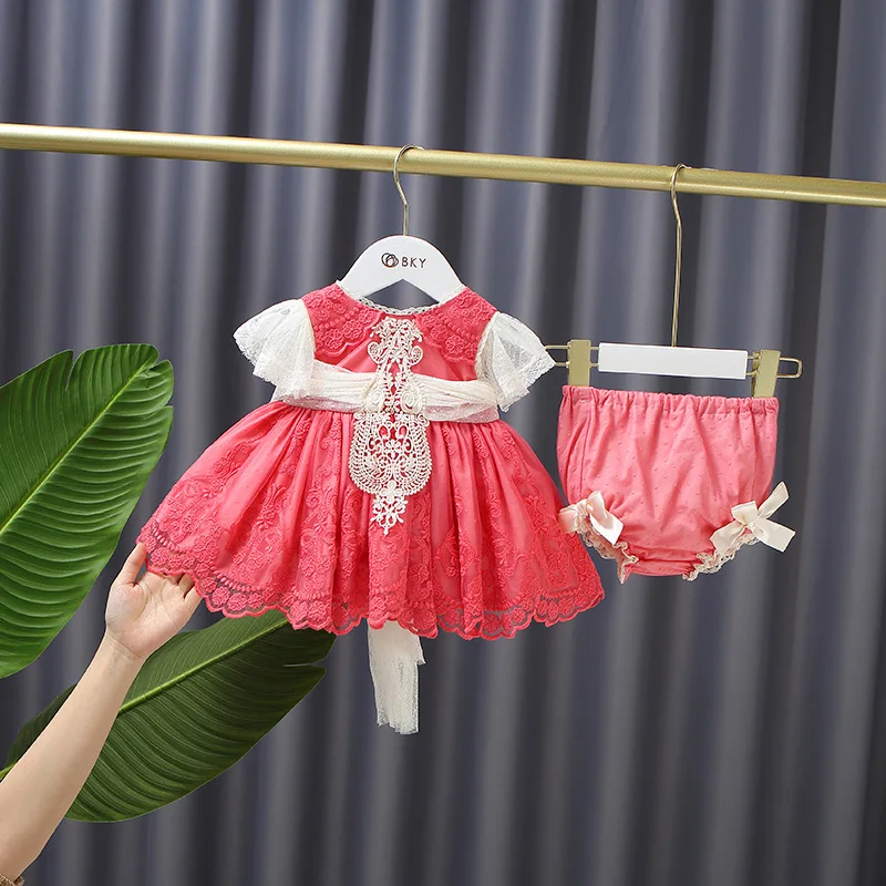 Baby Girl Lolita Princess Dress Children Spanish Clothes Set Infants Spain Red Dresses with PP Short Pants Toddler GZB154
Baby Girl Lolita Princess Dress Children Spanish Clothes Set Infants Spain Red Dresses with PP Short Pants Toddler GZB154