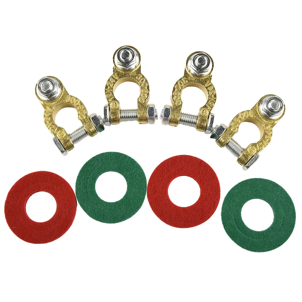2Pairs Battery Terminals 12/24 V Battery Pole With M8 Bolts Brass Connector Wire Cable Clamp Top Quick Post Terminal Connectors
2Pairs Battery Terminals 12/24 V Battery Pole With M8 Bolts Brass Connector Wire Cable Clamp Top Quick Post Terminal Connectors