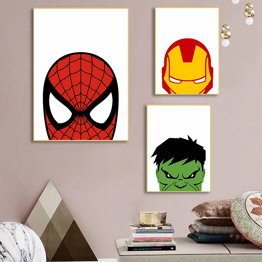 Disney Marvel Superhero Canvas Painting Decoration Spiderman Heroes Poster Wall Art for Nursery Room Interior Home Decoration
Disney Marvel Superhero Canvas Painting Decoration Spiderman Heroes Poster Wall Art for Nursery Room Interior Home Decoration