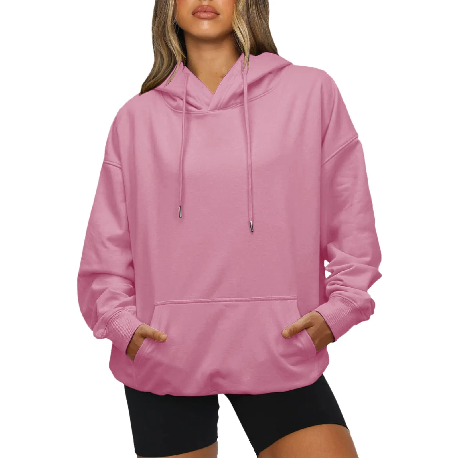 Women Solid Color Loose Hoodie Long Sleeve Hooded Pullover Drawstring Casual Sweatshirt Sport Basic Top For Lady Autumn Winter
Women Solid Color Loose Hoodie Long Sleeve Hooded Pullover Drawstring Casual Sweatshirt Sport Basic Top For Lady Autumn Winter