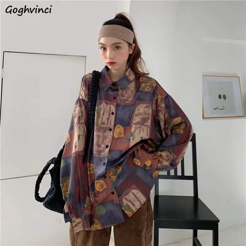 Women Blouses Casual Print Shirts Loose Turn-down Collar Button Up Korean Style Vintage Harajuku Fashion Female Tops All-match
Women Blouses Casual Print Shirts Loose Turn-down Collar Button Up Korean Style Vintage Harajuku Fashion Female Tops All-match