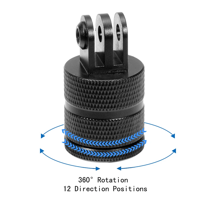 360 Degree Aluminum Alloy Tripod Mount Adapter for GoPro Hero 11 10 9 DJI Action Cameras
360 Degree Aluminum Alloy Tripod Mount Adapter for GoPro Hero 11 10 9 DJI Action Cameras