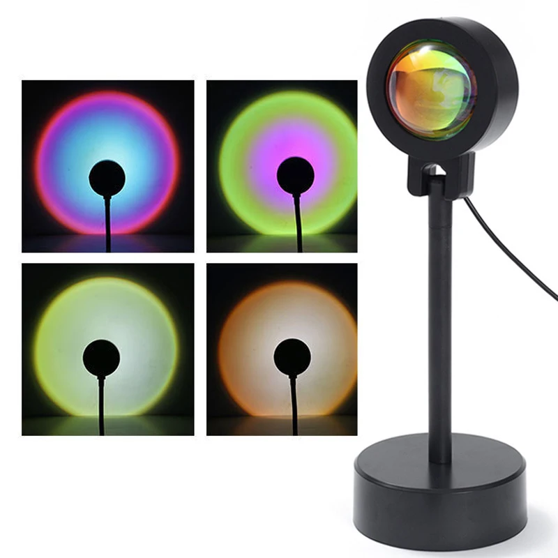 Sunset Projection Lamp LED Rainbow Night Light USB Sun Projection Table Bedroom Bar Decoration Background Wall Atmosphere Lamp 
Sunset Projection Lamp LED Rainbow Night Light USB Sun Projection Table Bedroom Bar Decoration Background Wall Atmosphere Lamp