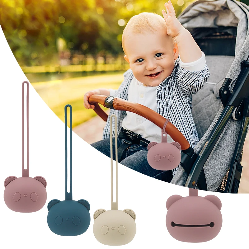 

1/2pcs Baby Silicone Pacifier Storage Bag Food Grade Nipple Container Box Portable Bear Shape Holder Bag for Newborns BPA Free