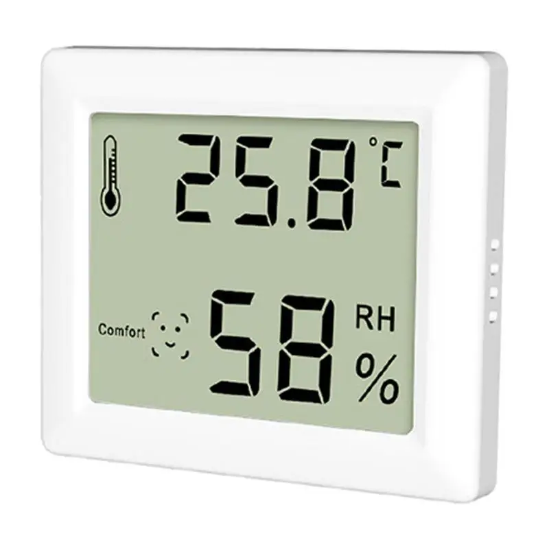 

Indoor Thermometer Hygrometer Battery Powered Hygrometer Thermometer With LCD Display Magnetic Hygrometers Thermometers For Wall
