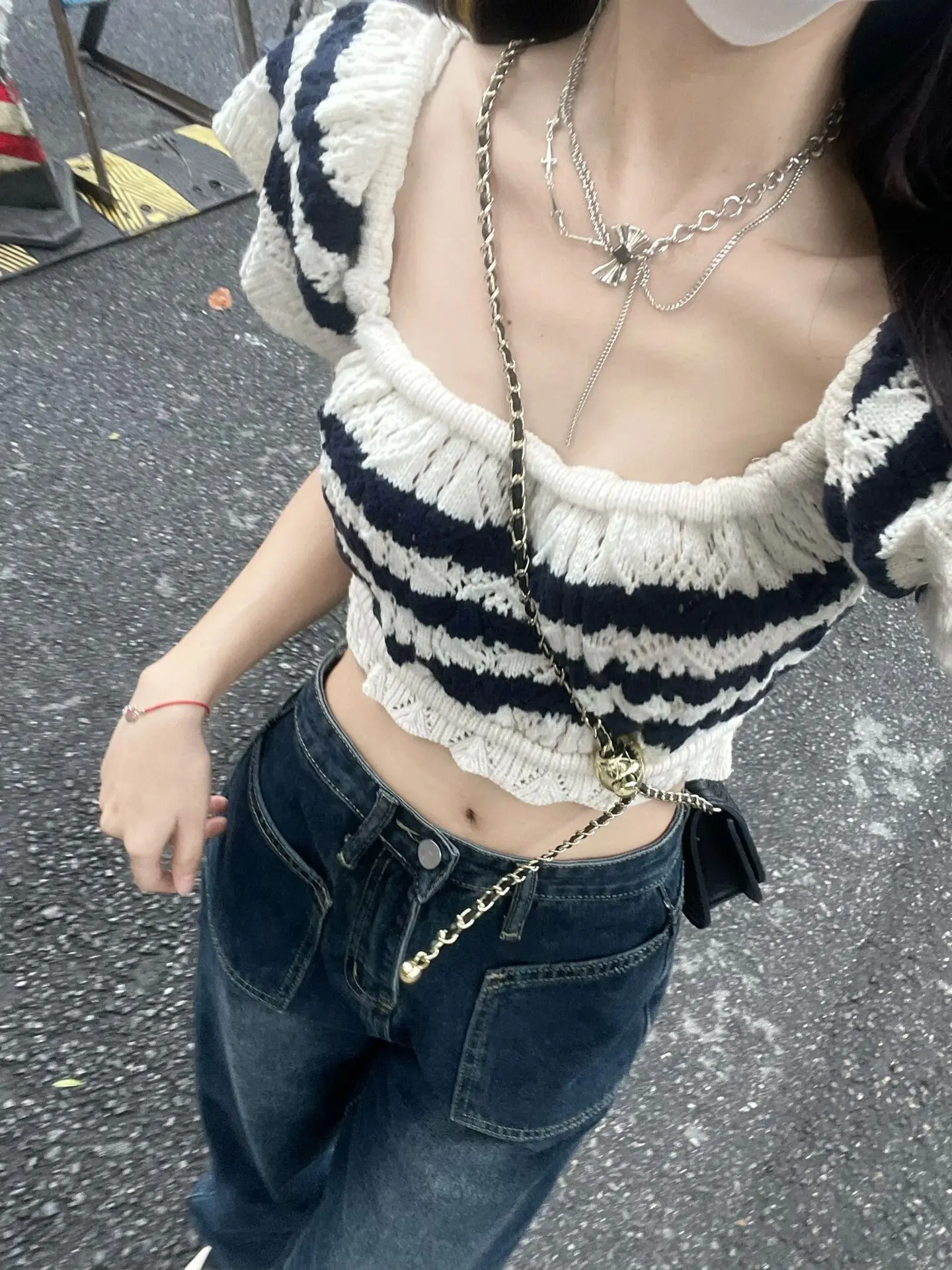 Sweet Woman Tshirts Crop Tops Chic Summer Tees Flying Sleeve Tunic Square Collar T Shirts Knit Striped T-shirt 2023 Ropa Mujer
Sweet Woman Tshirts Crop Tops Chic Summer Tees Flying Sleeve Tunic Square Collar T Shirts Knit Striped T-shirt 2023 Ropa Mujer