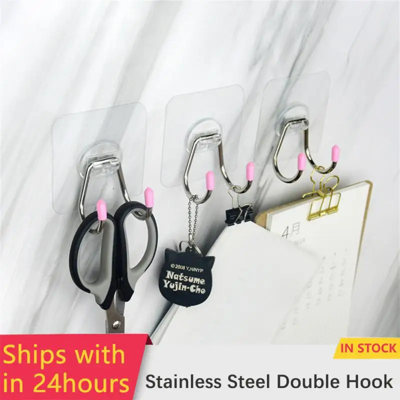 Transparent Hooks Self Adhesive Wall Hooks Hanger Strong Traceless Double Hooks KeyTowel Rack For Kitchen Bathroom Storage Hooks
Transparent Hooks Self Adhesive Wall Hooks Hanger Strong Traceless Double Hooks KeyTowel Rack For Kitchen Bathroom Storage Hooks