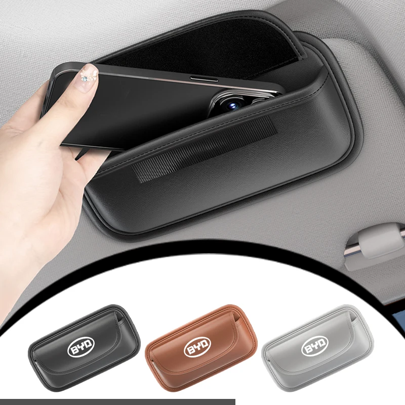 Car Sunshade Dual Card Eyeglasses Holder For BYD F0 F3 S6 E6 I3 S7 G3 E5 G6 L3 F6 S8 M6 F3R
