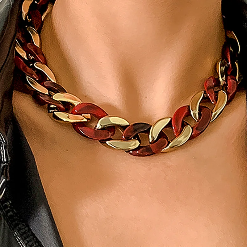 Z 3 Color Acrylic Statement Color Spacer Cross Chain Clavicle Chain Necklace Thick Necklace Gothic Miami Curb Cuban Chain
Z 3 Color Acrylic Statement Color Spacer Cross Chain Clavicle Chain Necklace Thick Necklace Gothic Miami Curb Cuban Chain