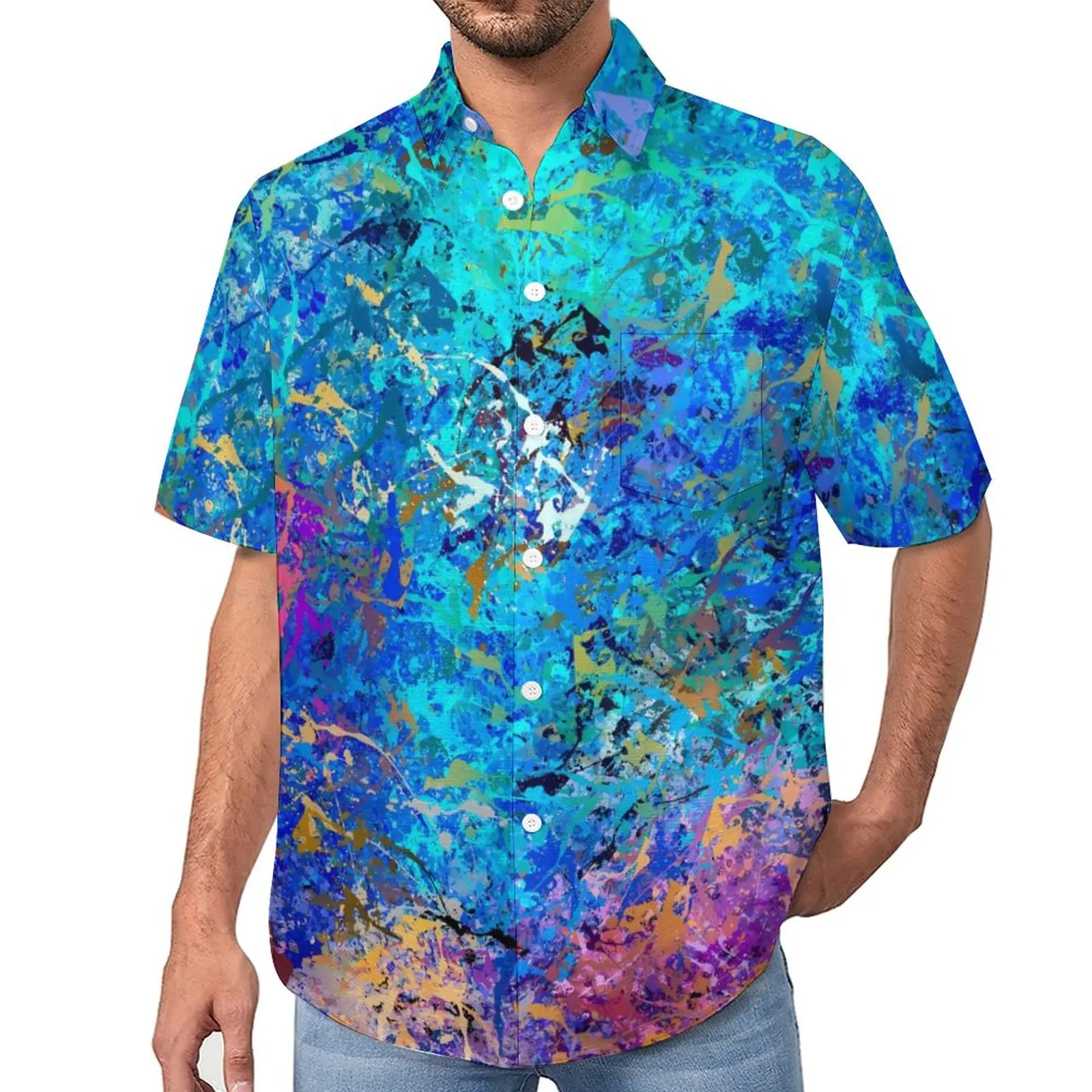 Neon Paint Loose Shirt Male Beach Abstract Splatter Casual Shirts Hawaiian Pattern Short Sleeve Cool Oversize Blouses
Neon Paint Loose Shirt Male Beach Abstract Splatter Casual Shirts Hawaiian Pattern Short Sleeve Cool Oversize Blouses