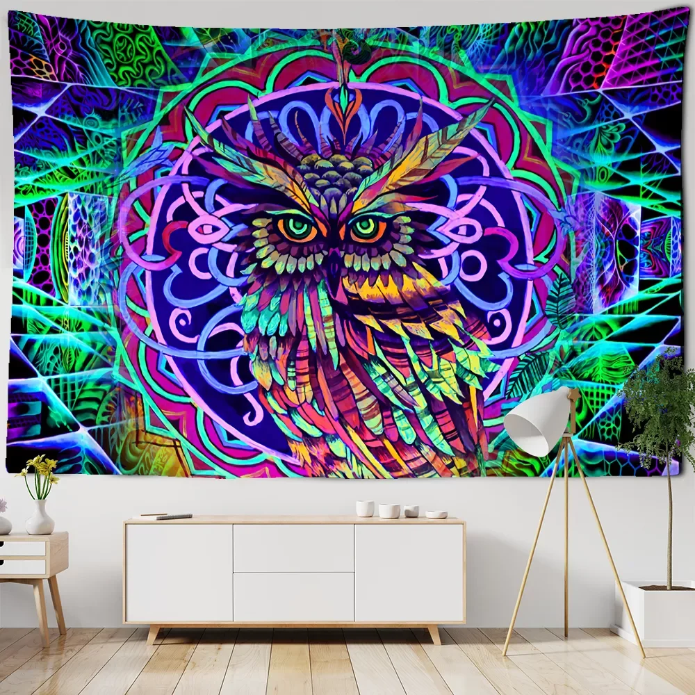 Psychedelic Owl Tapestry Wall Hanging Bohemian Hippie Art Science Fiction TAPIZ Witchcraft Room Home Decor
Psychedelic Owl Tapestry Wall Hanging Bohemian Hippie Art Science Fiction TAPIZ Witchcraft Room Home Decor