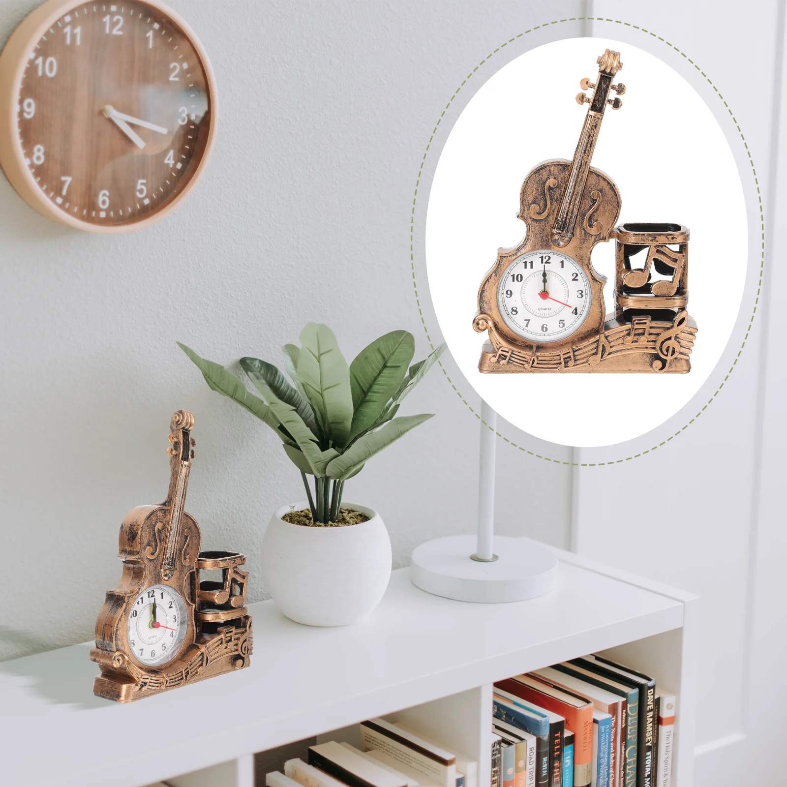 Violin Clock Holder Pen Desktoporganizer Alarm Desk Kids Tape Finger Table Model Miniature Cup Statue Ornament Storage 
Violin Clock Holder Pen Desktoporganizer Alarm Desk Kids Tape Finger Table Model Miniature Cup Statue Ornament Storage