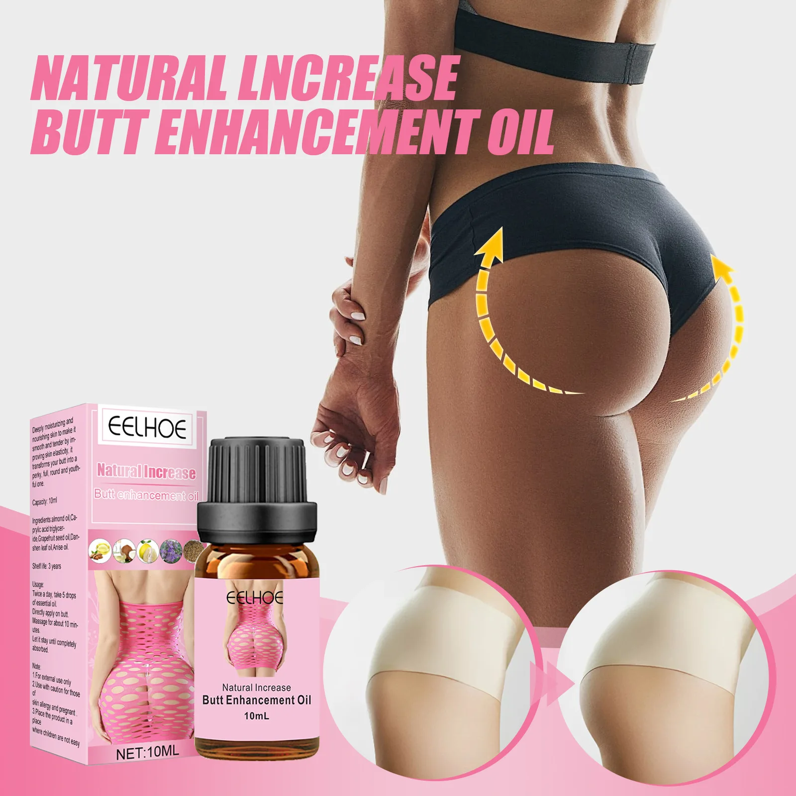 Hip Lifting Essential Oil Shaping Peach Hip Lifting and Tightening Hip Care Line Beauty Hip Raising Maintenance Essential Oil
Hip Lifting Essential Oil Shaping Peach Hip Lifting and Tightening Hip Care Line Beauty Hip Raising Maintenance Essential Oil