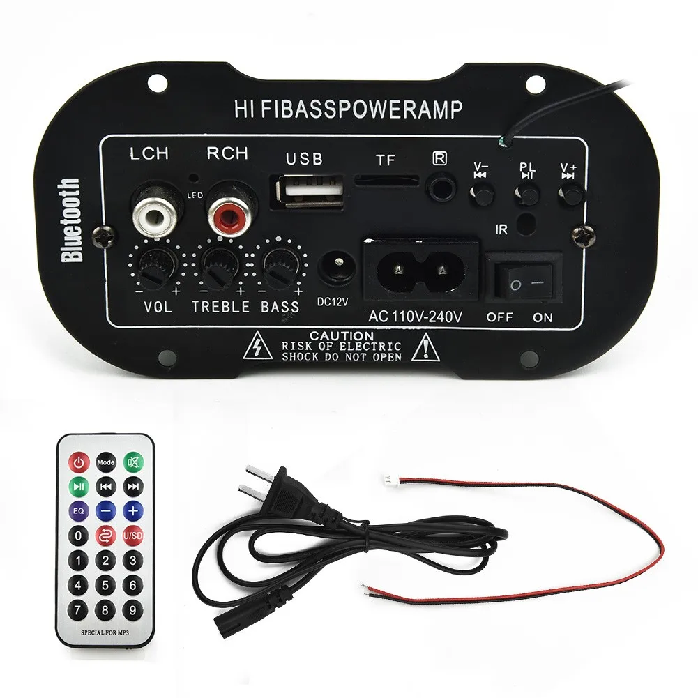 Brand New 220V 50W Car Accessory Bluetooth HiFi Bass Audio Amplifier USB TF MP3 FM 5 Inch Subwoofer Speaker Amplifier Board
Brand New 220V 50W Car Accessory Bluetooth HiFi Bass Audio Amplifier USB TF MP3 FM 5 Inch Subwoofer Speaker Amplifier Board