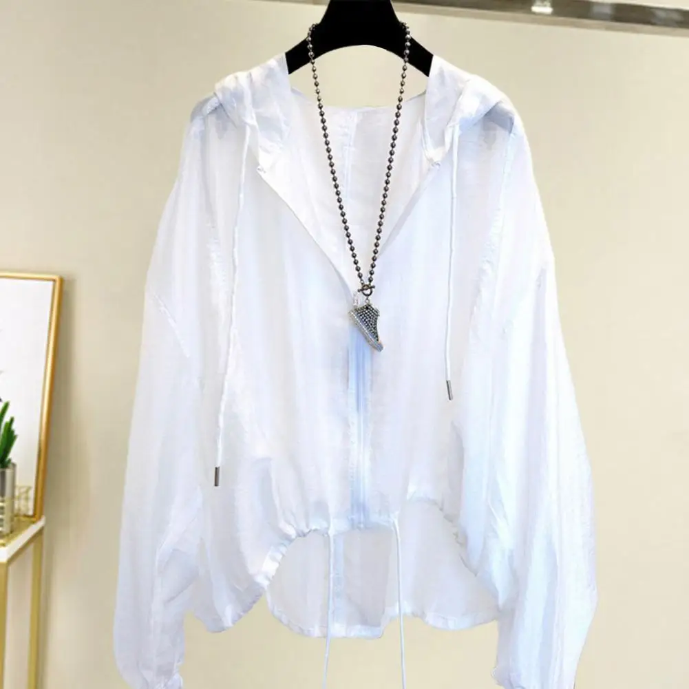 Women Hooded Jackets Summer Sun-proof Zipper Coats Thin Loose See Through Outerwear Breathable Outwear Lightweight Clothes Solid
Women Hooded Jackets Summer Sun-proof Zipper Coats Thin Loose See Through Outerwear Breathable Outwear Lightweight Clothes Solid