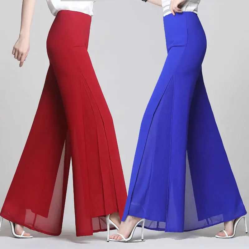 New Fashion Ladies Wide Leg Chiffon Pants High Waist Long Loose Pants Culottes Double Layer Side Slit Wide Leg Long Pants X96
New Fashion Ladies Wide Leg Chiffon Pants High Waist Long Loose Pants Culottes Double Layer Side Slit Wide Leg Long Pants X96