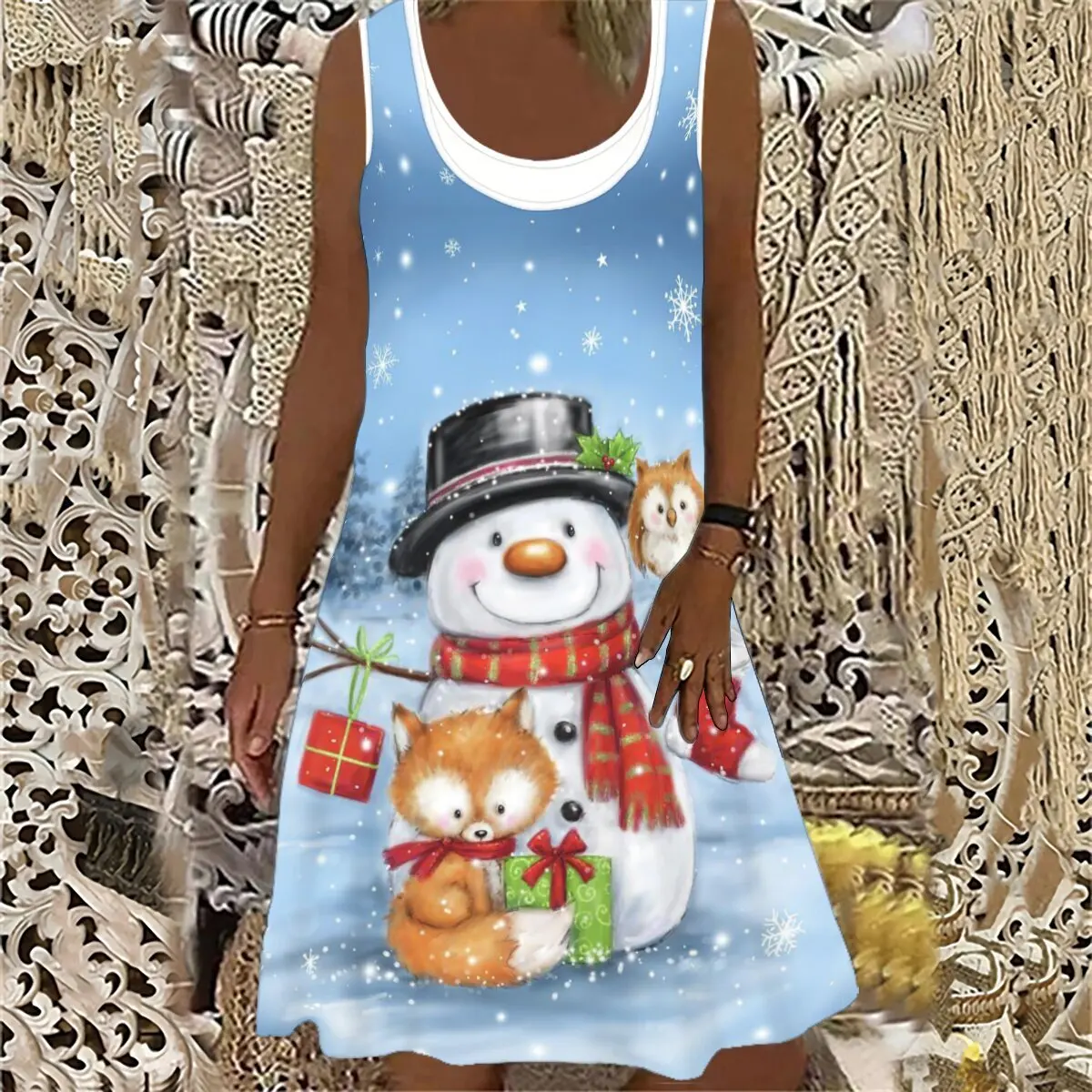 Women's Clothes Summer Women's Christmas Printed Round Neck Casual Loose Sleeveless Dress XXS-10XL
Women's Clothes Summer Women's Christmas Printed Round Neck Casual Loose Sleeveless Dress XXS-10XL