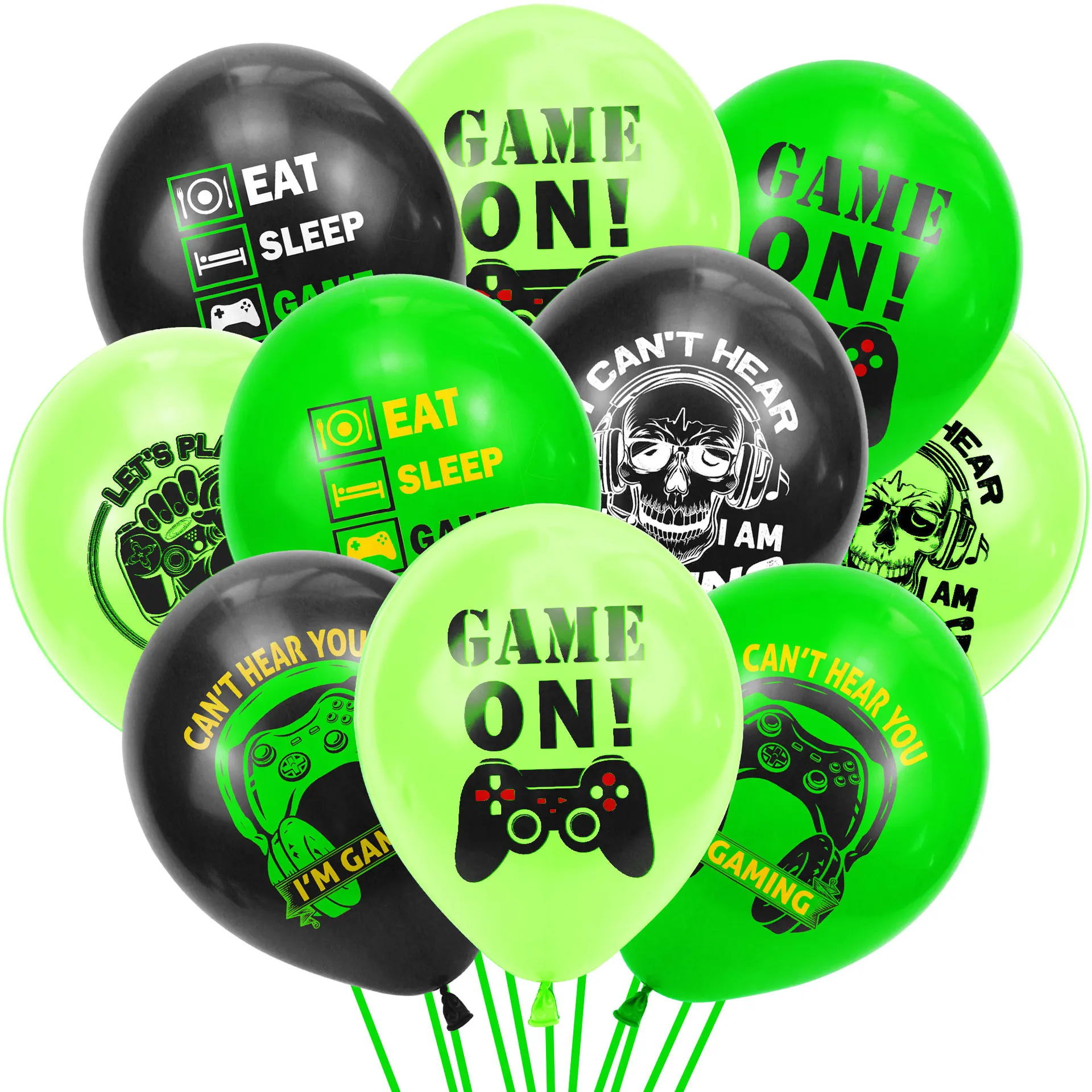 10pcs Game On Balloons I'm Gaming Black Green Latex Ballons Game Theme One 1stHappy Birthday Party Decor Kids Boys Baloons Favor
10pcs Game On Balloons I'm Gaming Black Green Latex Ballons Game Theme One 1stHappy Birthday Party Decor Kids Boys Baloons Favor