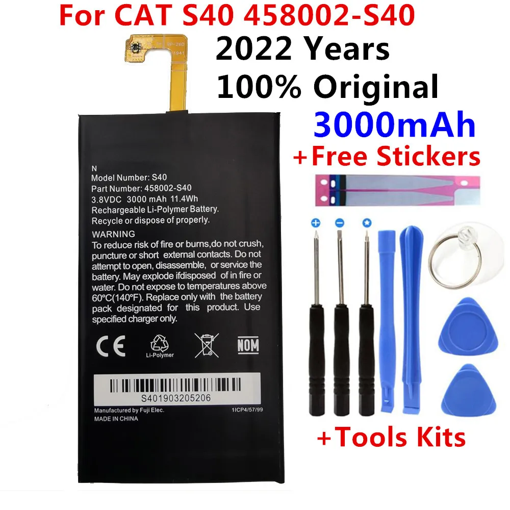 100% Original 3000Ah Battery Replacement for Caterpillar CAT S40 458002-S40 Batteries Bateria CAT S40 BATTERY+Gift Tools
100% Original 3000Ah Battery Replacement for Caterpillar CAT S40 458002-S40 Batteries Bateria CAT S40 BATTERY+Gift Tools