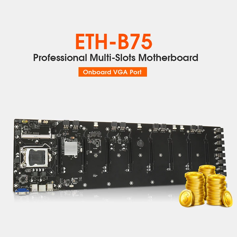 Mining Motherboard ETH B75 8 GPU Mainboard With CPU Crypto Mining Expert Board Miner Gigabit Network For BTC ETH Mining Miner
Mining Motherboard ETH B75 8 GPU Mainboard With CPU Crypto Mining Expert Board Miner Gigabit Network For BTC ETH Mining Miner