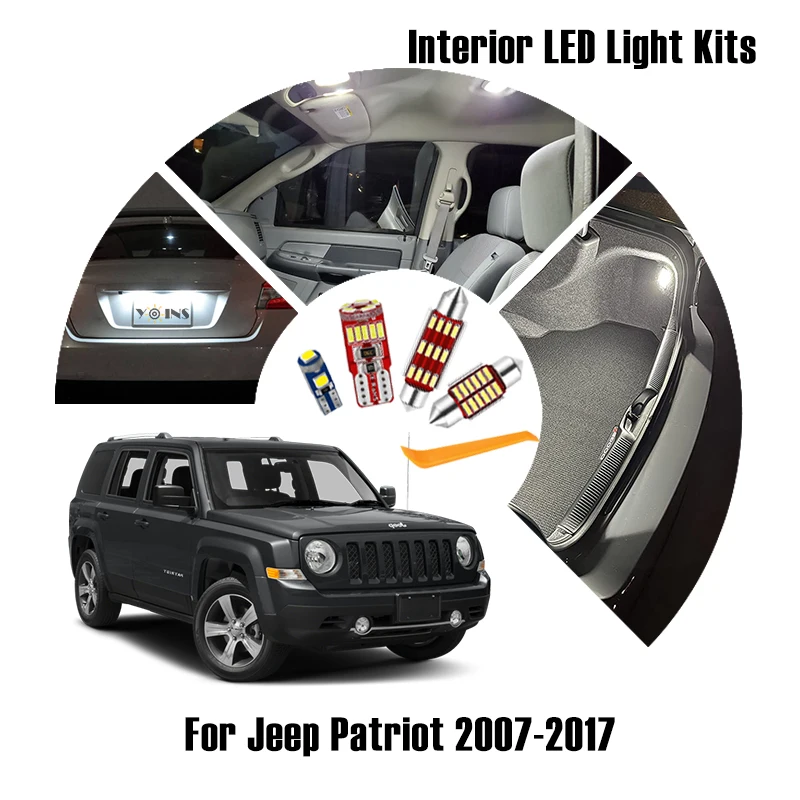 17pcs LED Car Interior Light Kits For Jeep Patriot 2007-2010 2011 2012 2013 2014 2015 2016 2017 Auto Reading Map Dome Bulb Lamp
17pcs LED Car Interior Light Kits For Jeep Patriot 2007-2010 2011 2012 2013 2014 2015 2016 2017 Auto Reading Map Dome Bulb Lamp