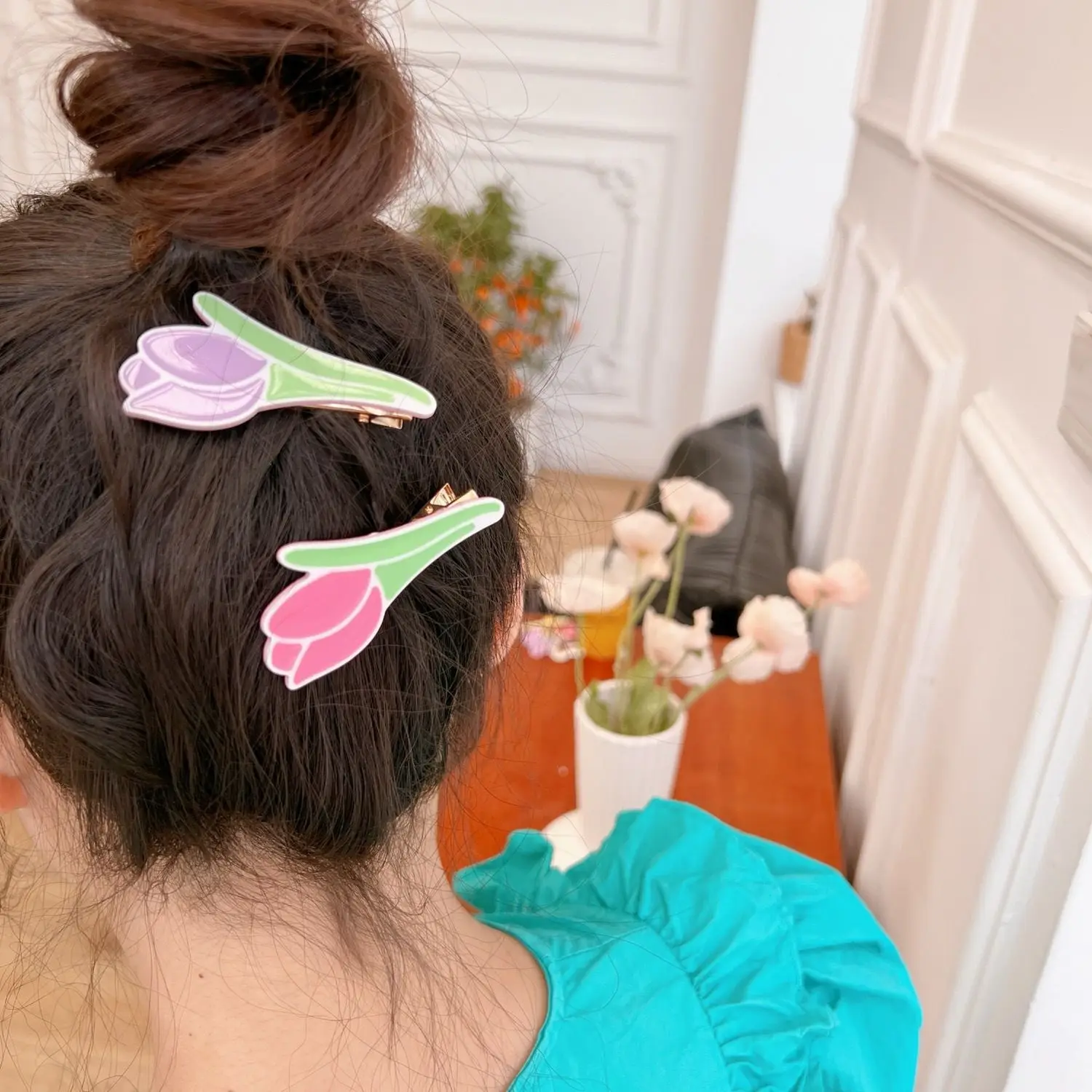 Women Flower Tulip Girls Side Bangs Clip Ornament Hair Clips Barrettes Hairpins Hair Accessories 2022 Summer New Trend Headdress
Women Flower Tulip Girls Side Bangs Clip Ornament Hair Clips Barrettes Hairpins Hair Accessories 2022 Summer New Trend Headdress