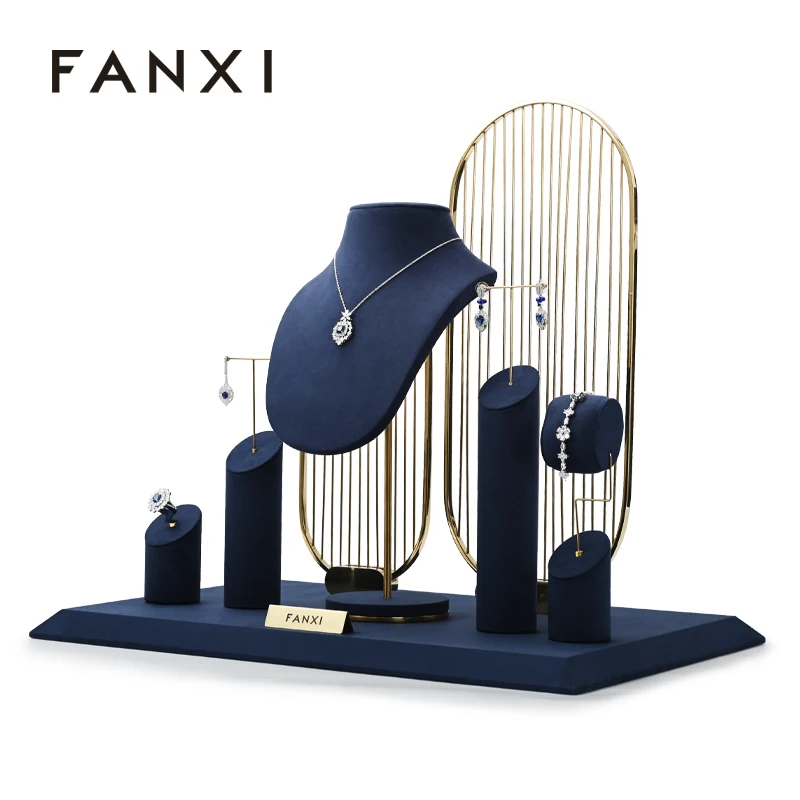 Oirlv Fashion Blue Jewelry Window Display Set Props with Metal Jewelry Display Rack for Necklace Earrings Bangle Ring
Oirlv Fashion Blue Jewelry Window Display Set Props with Metal Jewelry Display Rack for Necklace Earrings Bangle Ring